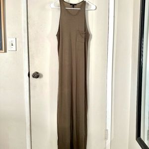 Forever 21 Small Olive Green Maxi Dress